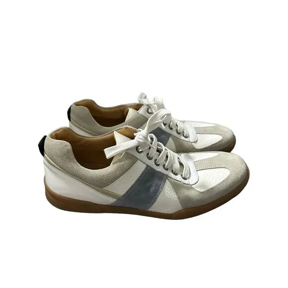 George Brown Bilt Men's Morgan Oxford Sneaker Shoes Sz 10‎ in White/Cement