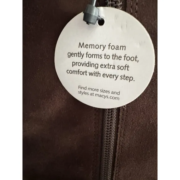 Giani Bernini chocololate Brown Suede Round Toe Zip Knee High Boots size 7.5M