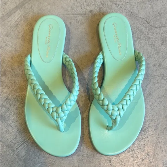 Gianvito Rossi Women's Aqua braided leather Sandals