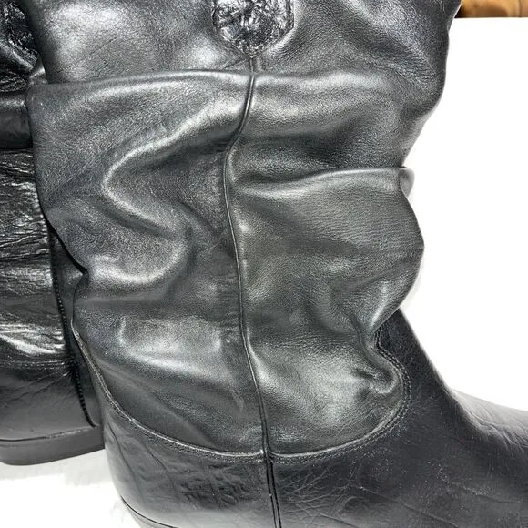 Giorgi Brutini  Black Leather Cowboy Style Boot Size 8.5 D NWOB