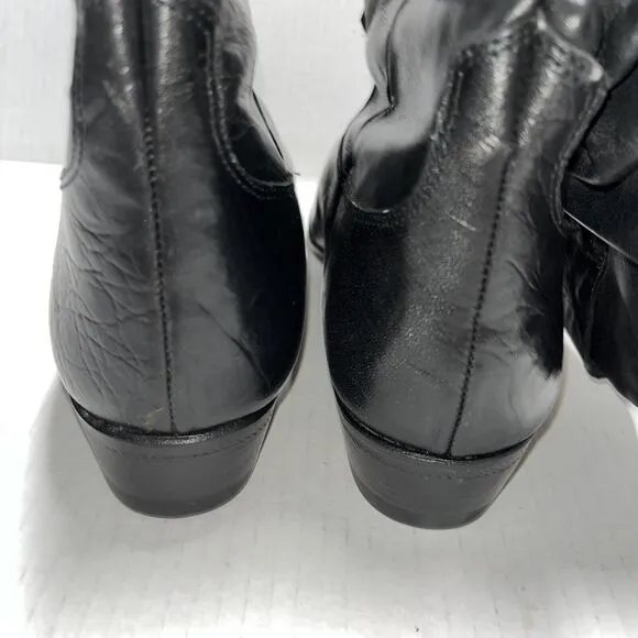 Giorgi Brutini  Black Leather Cowboy Style Boot Size 8.5 D NWOB