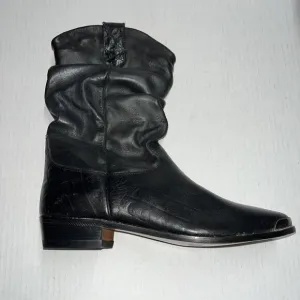 Giorgi Brutini  Black Leather Cowboy Style Boot Size 8.5 D NWOB