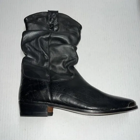 Giorgi Brutini  Black Leather Cowboy Style Boot Size 8.5 D NWOB