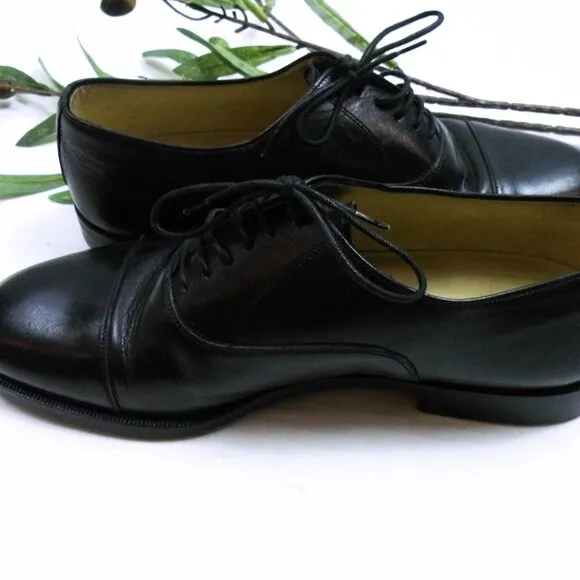Giorgio Armani Mens Black Oxford dress shoes 7.5