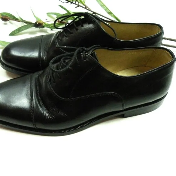Giorgio Armani Mens Black Oxford dress shoes 7.5