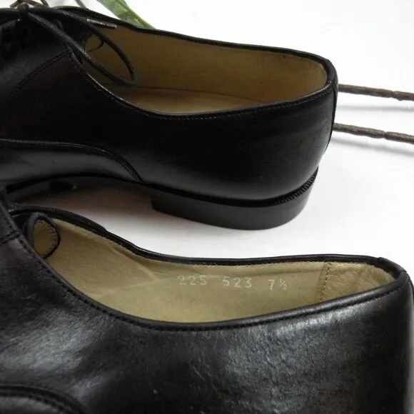 Giorgio Armani Mens Black Oxford dress shoes 7.5