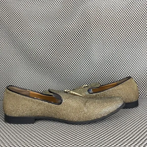 Giorgio Brutini Collide Shoes Mens Size 8 M Gold Blue Slip On Formal Memory Foam