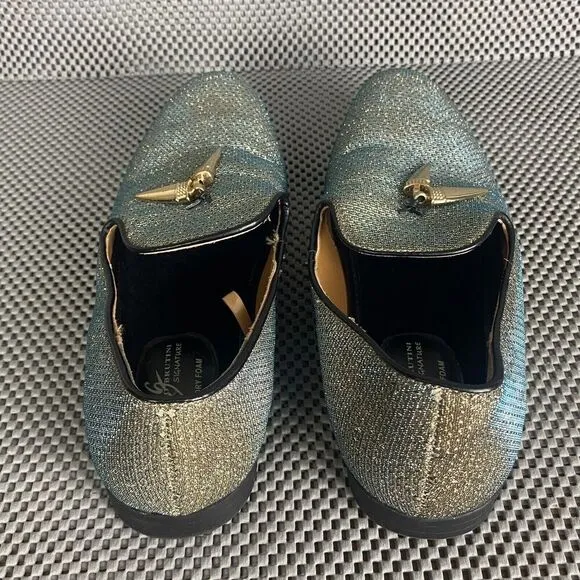 Giorgio Brutini Collide Shoes Mens Size 8 M Gold Blue Slip On Formal Memory Foam