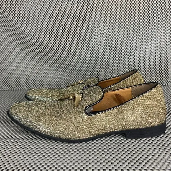Giorgio Brutini Collide Shoes Mens Size 8 M Gold Blue Slip On Formal Memory Foam