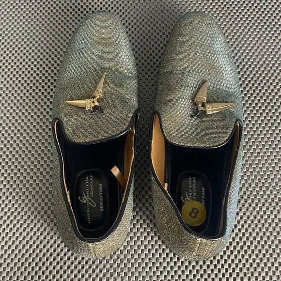 Giorgio Brutini Collide Shoes Mens Size 8 M Gold Blue Slip On Formal Memory Foam