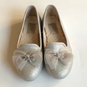 Girls UGG silver shoes
