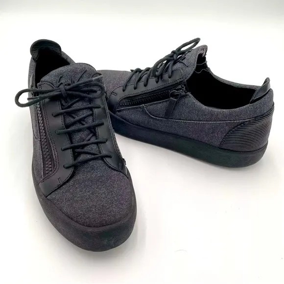Giuseppe Zanotti Men's Frankie Sneakers Low Top Zip Up Lace Up Tennis Shoes 13