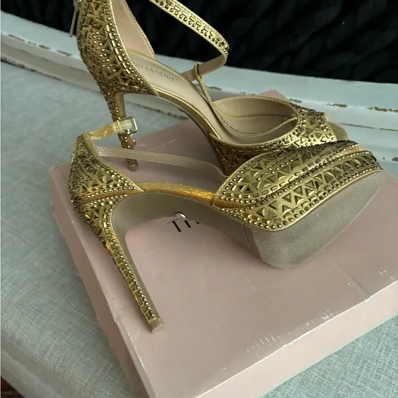 Gold Women's High Heel Shoes