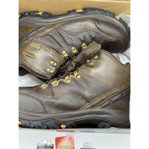 Gorpcore Skechers Hiking Boots Mens 12EW Brown Cabincore Waterproof 65529EWW