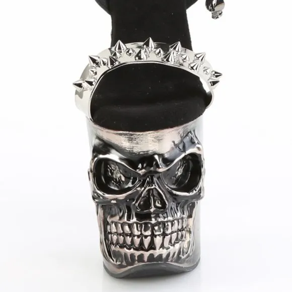 Gothic Light Up Skull Platform High Heel Shoes