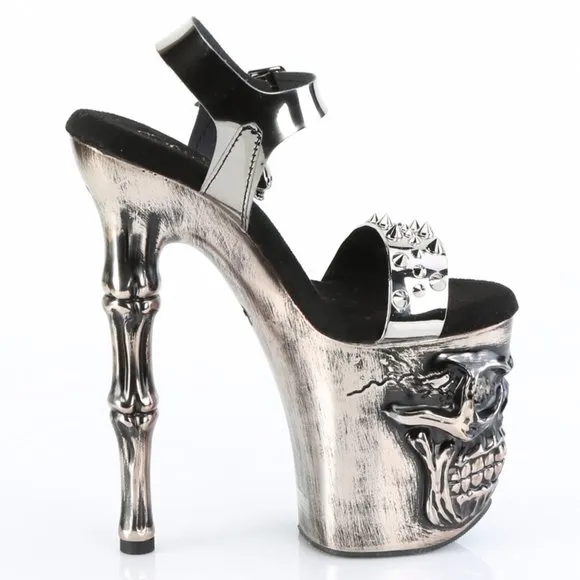 Gothic Light Up Skull Platform High Heel Shoes