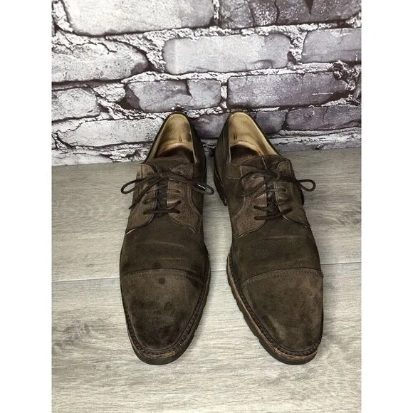 Gravati Vibram Brown Suede Leather Cap Toe Oxfords Shoes Men’s Sz 8.5M US/42EU