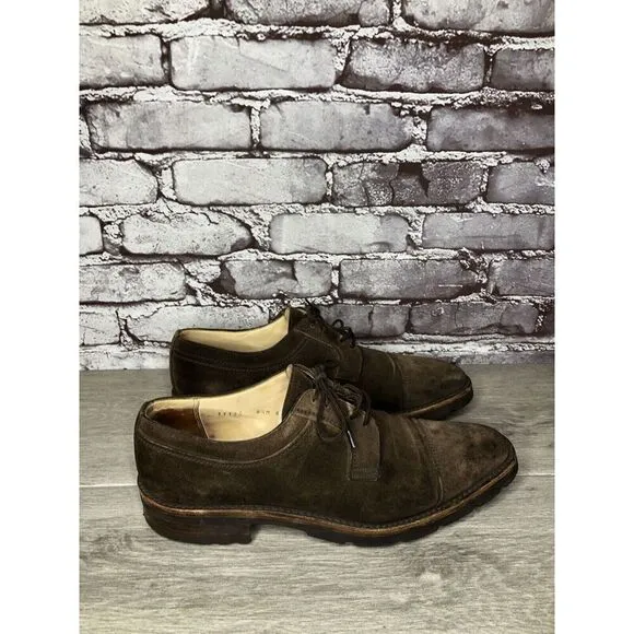 Gravati Vibram Brown Suede Leather Cap Toe Oxfords Shoes Men’s Sz 8.5M US/42EU