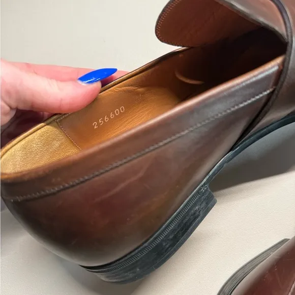 Gucci 170618 Brown Leather Guccissima GG Men’s Loafers