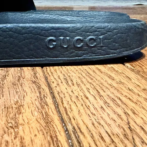 Gucci Black Luxury Slide Sandals with Iconic GG Logo