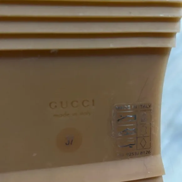 Gucci Blue Monogram Slide Sandals