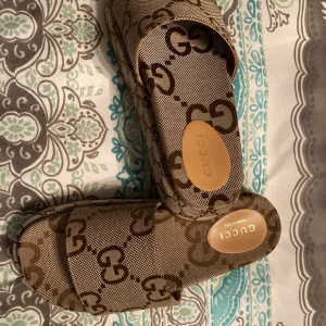 Gucci Brown Slide Sandals