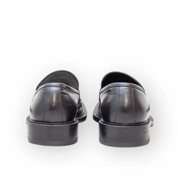 Gucci Loafers Men's Black Leather Horsebit Casual Slip On Shoes Size US 9.5 D