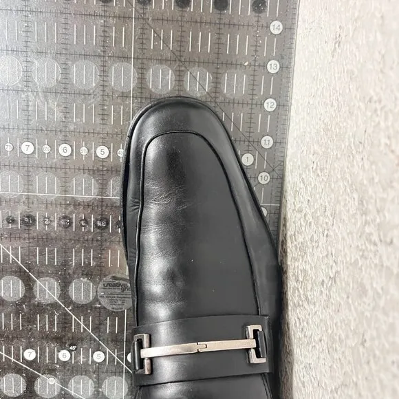 Gucci Men Size UK 9.5 D US 10 Black Leather Horsebit Loafer Pull On Dress Shoes