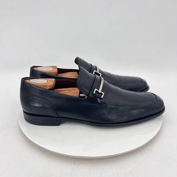 Gucci Men Size UK 9.5 D US 10 Black Leather Horsebit Loafer Pull On Dress Shoes