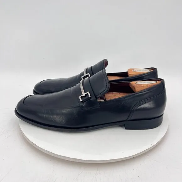 Gucci Men Size UK 9.5 D US 10 Black Leather Horsebit Loafer Pull On Dress Shoes