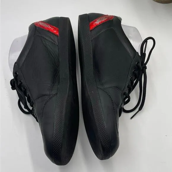 GUCCI Mens Black Bambi Marmont Leather Low Sneaker Trainers Shoes Sz m6.5/8w