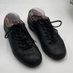 GUCCI Mens Black Bambi Marmont Leather Low Sneaker Trainers Shoes Sz m6.5/8w