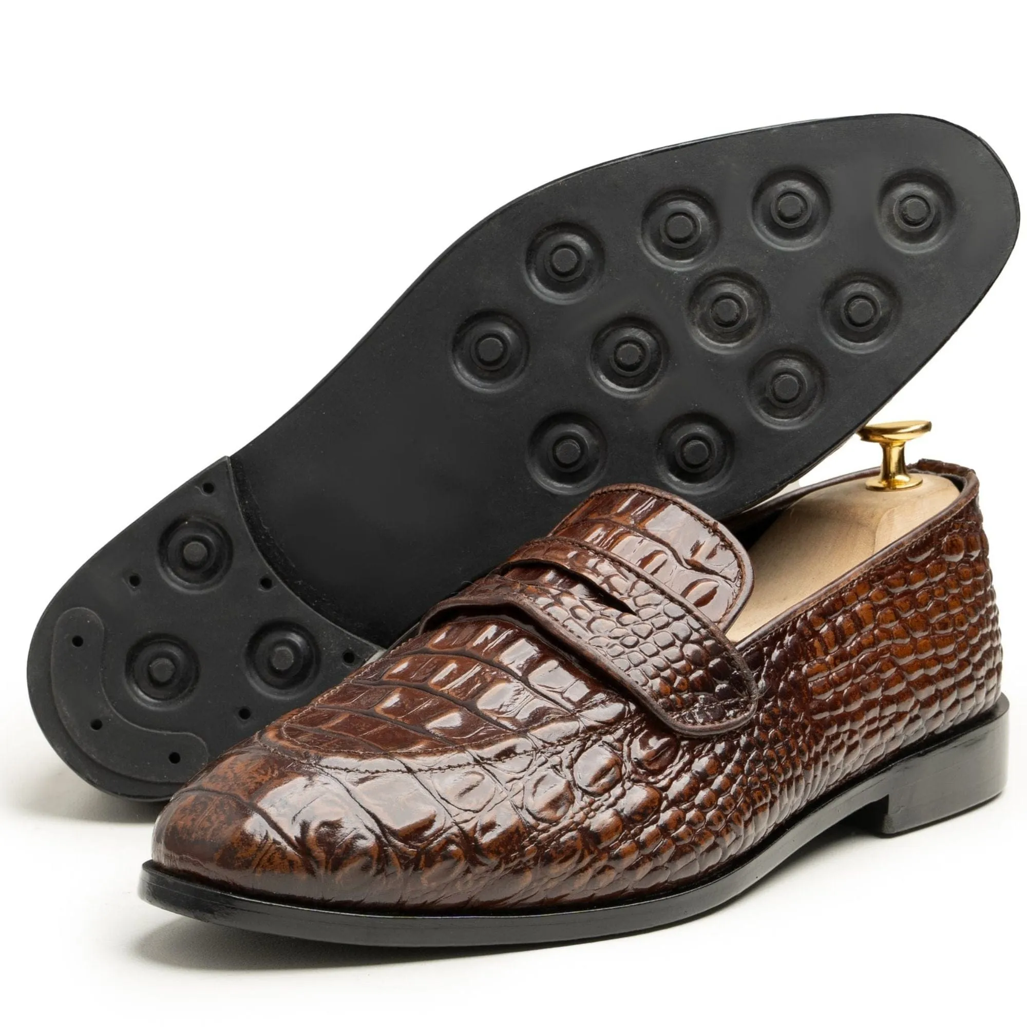 Handmade Custom Calf Leather Mens Loafers