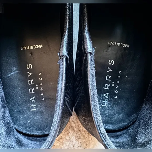Harrys Of London Wilson II Black Deerskin Loafer  11.5 US Penny $750