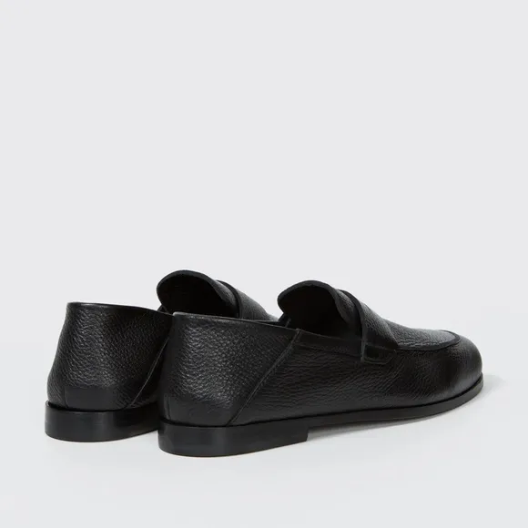 Harrys Of London Wilson II Black Deerskin Loafer  11.5 US Penny $750