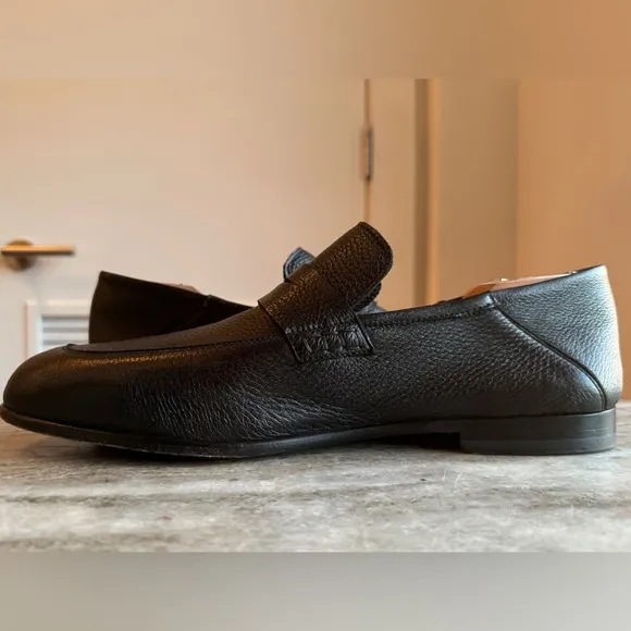 Harrys Of London Wilson II Black Deerskin Loafer  11.5 US Penny $750