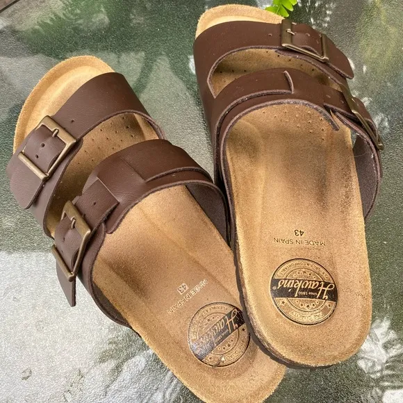 Hawkins Brown Leather Sandals