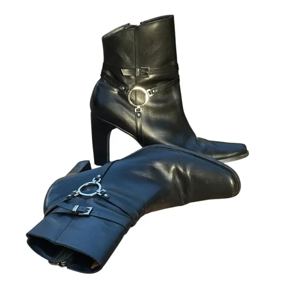 Heeled Boots Womans Sz. 9.5 Harley Davidson Black Heels