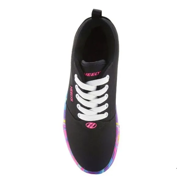 HEELYS Sneakers Pro 20 NEW Rainbow Wheeled Shoes Multicolor Pink Black Size 5