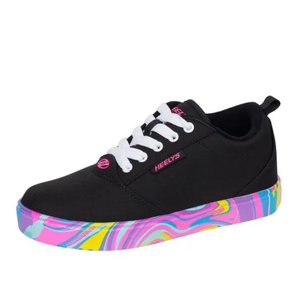 HEELYS Sneakers Pro 20 NEW Rainbow Wheeled Shoes Multicolor Pink Black Size 5