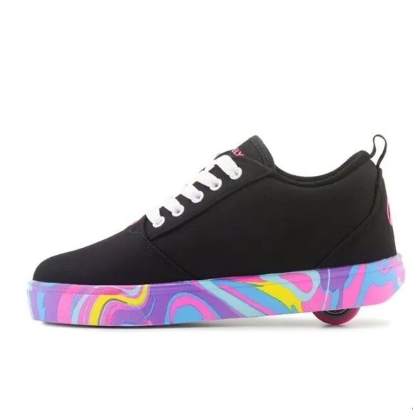 HEELYS Sneakers Pro 20 NEW Rainbow Wheeled Shoes Multicolor Pink Black Size 5
