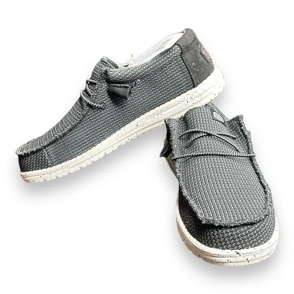 Hey Dude Wally Sport Mesh Men's Size 8 Casual Shoes Black/White New