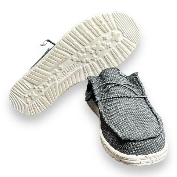 Hey Dude Wally Sport Mesh Men's Size 8 Casual Shoes Black/White New