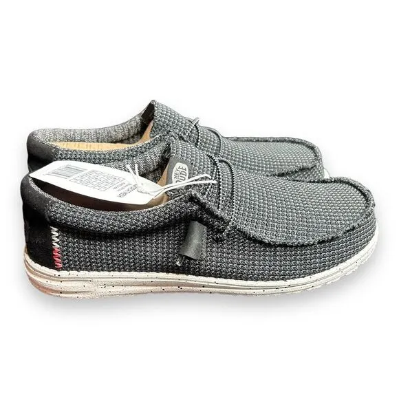 Hey Dude Wally Sport Mesh Men's Size 8 Casual Shoes Black/White New