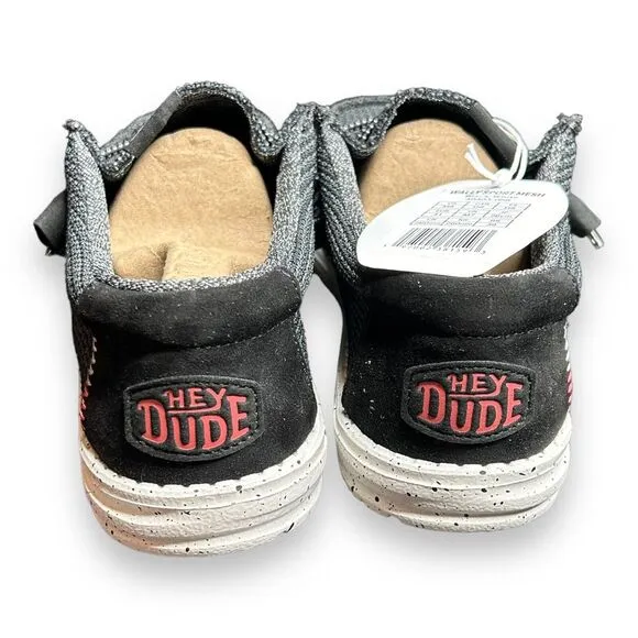 Hey Dude Wally Sport Mesh Men's Size 8 Casual Shoes Black/White New