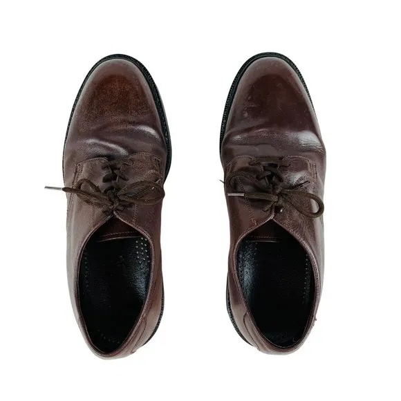 Hitchcock 150 Brown Leather Oxford Men's Wide Dress Shoes 13 3E