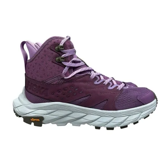 Hoka One One Anacapa 2 Mid Breeze Purple Hiking Boots Women's Size 7.5 B
