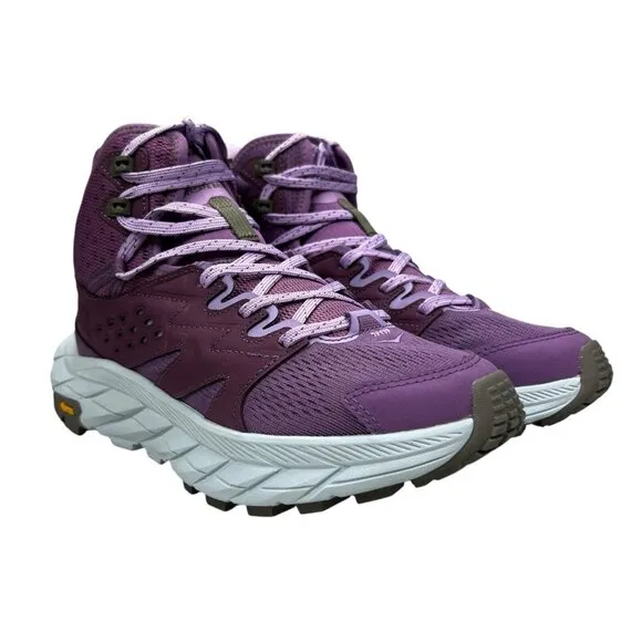 Hoka One One Anacapa 2 Mid Breeze Purple Hiking Boots Women's Size 7.5 B