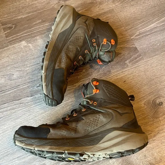 Hoka One One Kaha GTX Waterproof Brown Hiking Trekking Boots Mens 11 UK 10.5