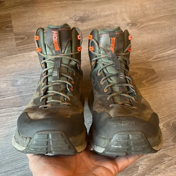 Hoka One One Kaha GTX Waterproof Brown Hiking Trekking Boots Mens 11 UK 10.5